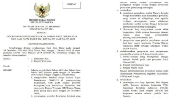 Aturan Pelaksanakan Ibadah dan Peringatan Hari Raya Natal 2021 PPKM Level 3 