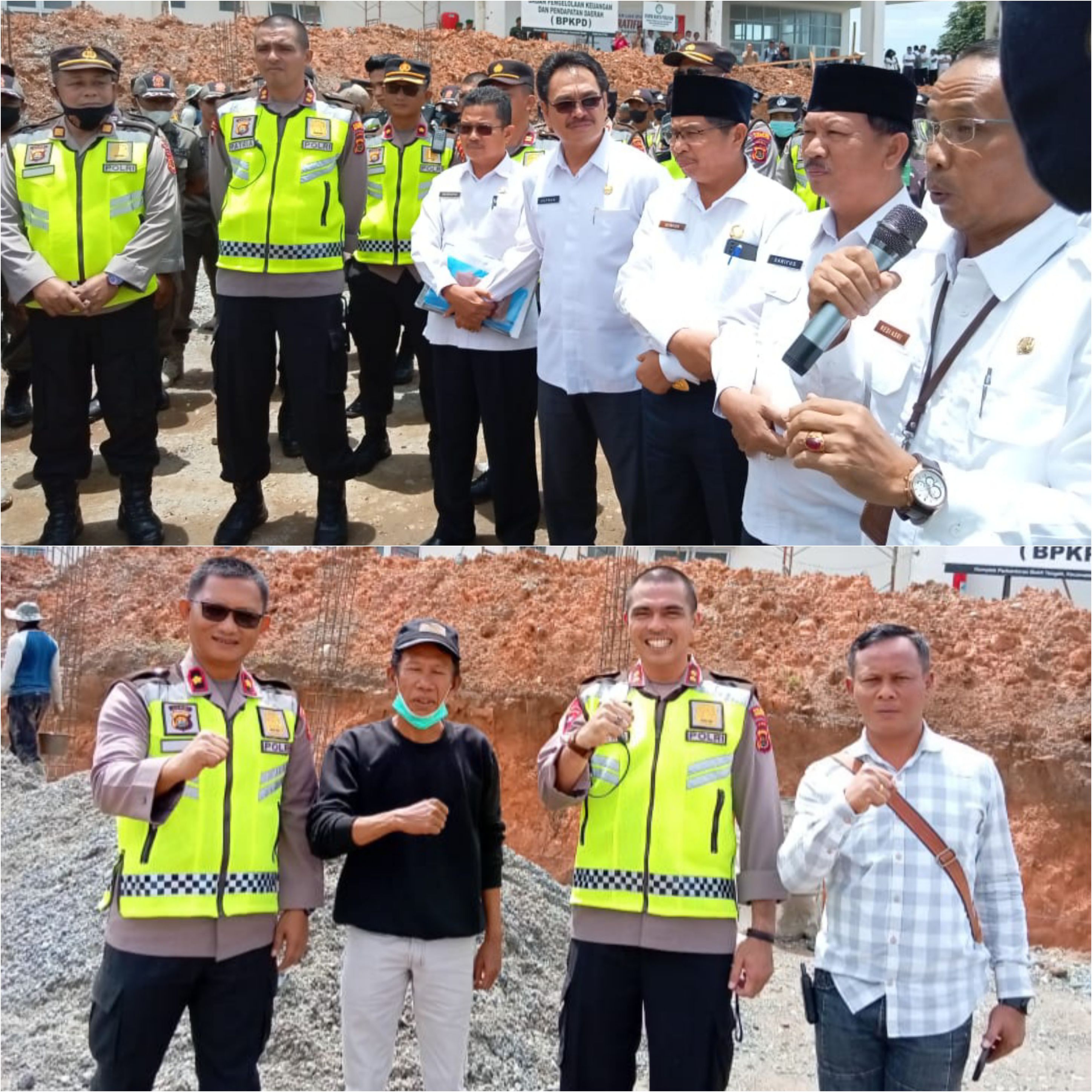 Kapolres Kerinci dan Wakapolres Pimpin Langsung Pasukan Untuk Pengamanan Demo Warga Muara Hemat