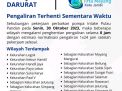 INFO PDAM Penghentian Aliran Air Selama 8 Jam