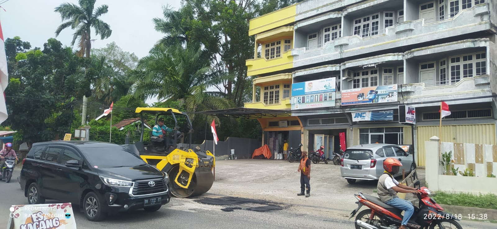 Jalan Berlubang di Jalan Sumatera Jelutung Telah Diperbaiki