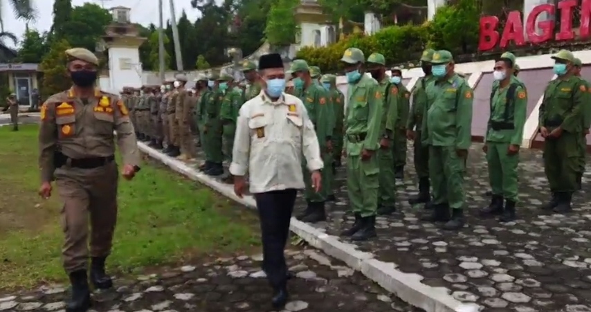 Pemkab Merangin Gelar Apel Siaga Sat-linmas