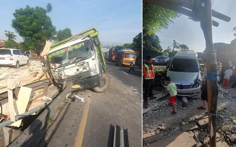 Ditlantas Polda Banten Evakuasi Lakalantas Terduga Sopir Mengantuk