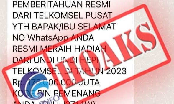 HOAKS Pesan WA Hadiah Undi-Undi Hepi Senilai Rp175 Juta Mengatasnamakan ...