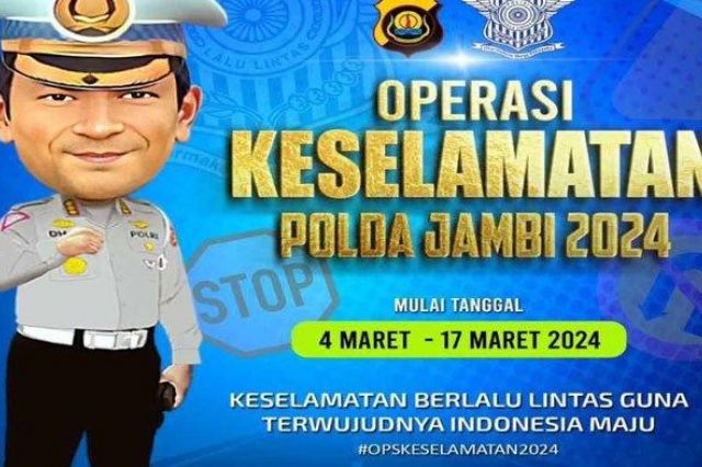 Mulai 4-17 Maret Polda Jambi Gelar Operasi Keselamatan Siginjai 2024