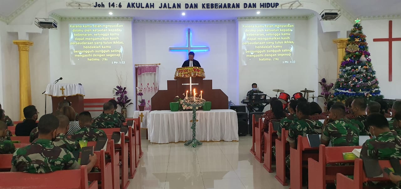 Kodam I/BB Mensyukuri dan Merayakan Kasih Tuhan Melalui Ibadah Natal dan Syukuran Tahun Baru 2022