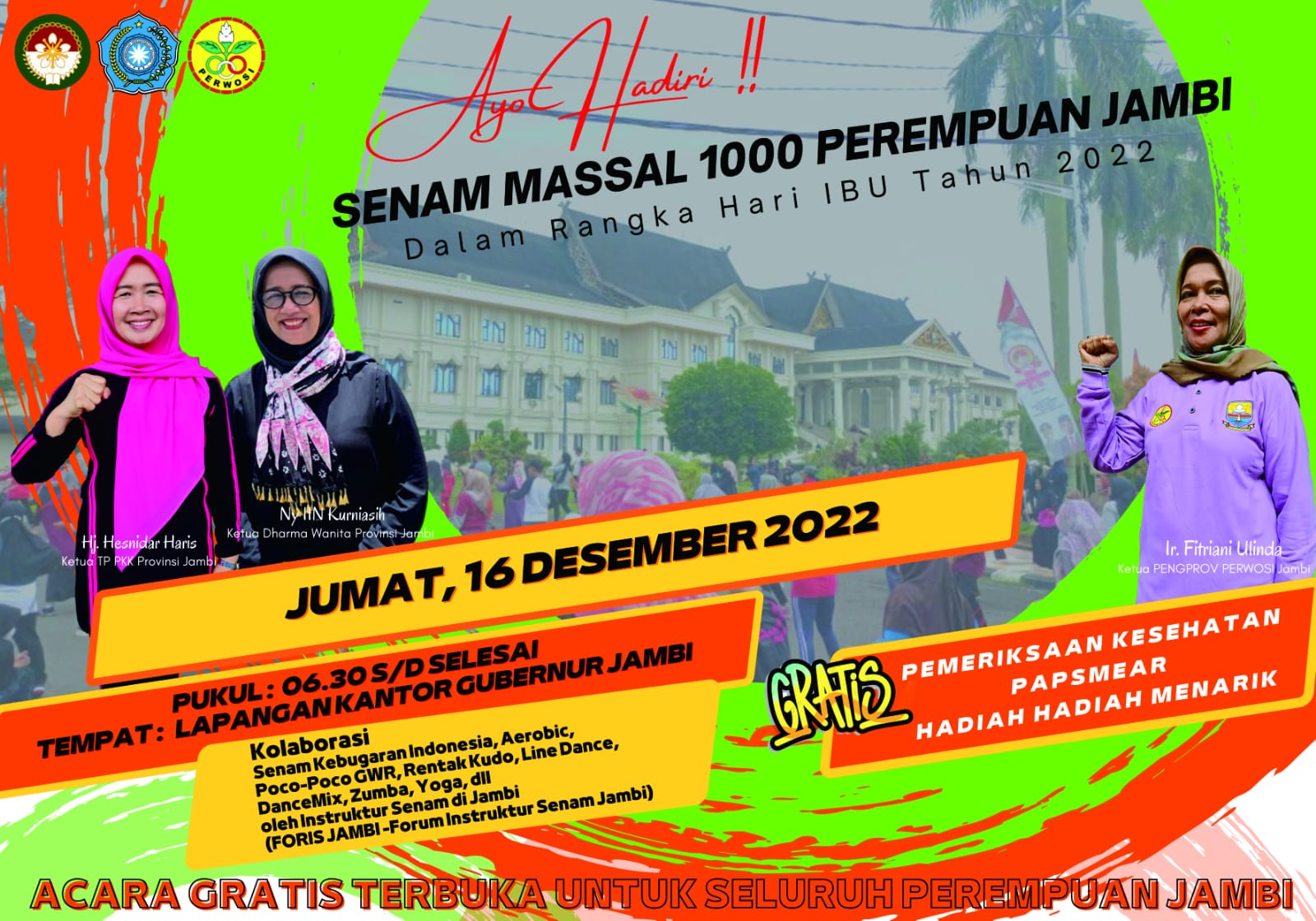 Senam Massal 1.000 Perempuan Jambi