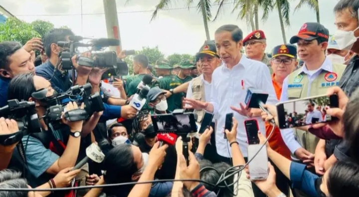 Presiden Tinjau Langsung Episentrum Gempa Cianjur