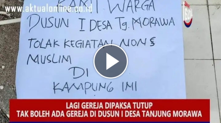 Warga Desa Tanjung Morawa Unjuk Rasa Tolak Berdirinya Gereja