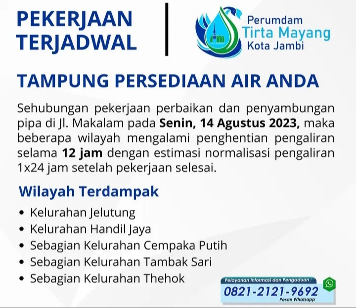 Himbauan Menampung Persediaan Air