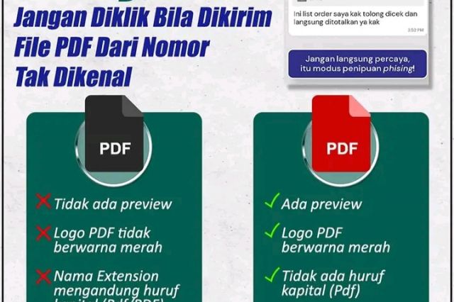 Jangan Klik Jika Menerima File PDF dari Nomor Tidak Dikenal