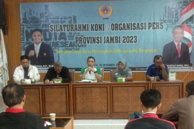 KONI JAMBI TINGKATKAN PRESTASI OLAH RAGA SILAHTURRAHMI DENGAN ORGANISASI PERS