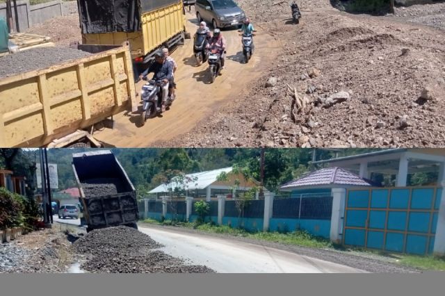 Saat Cuaca Hujan, 3 Km Badan Jalan Nasional di Kerinci Selalu tertimbun Longsor, Balai Jalan Nasional Tidak Mau Peduli