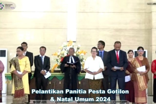 Penres HKBP Jambi Melantik Panitia Pesta Gotilon dan Natal 2024 - Tahun Baru 2025