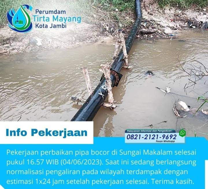 Pengumuman Perumda Tirta Mayang Kota Jambi