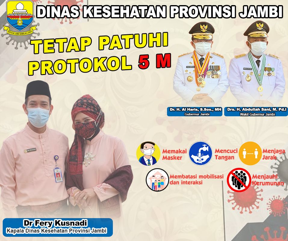 Cegah Lonjakan Covid, Pemprov Jambi Himbau Masyarakat Terapkan Prokes