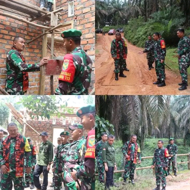 Pati Ahli lll Mabes TNI Lakukan Kunjungan ke Lokasi TMMD ke 113 di Desa Bukit Indah-Sungai Muluk