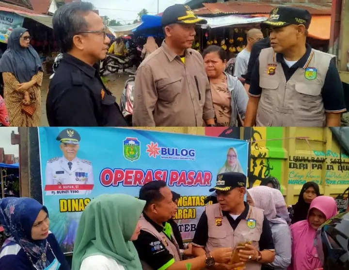 Pj Bupati Aspan Pimpin Operasi Pasar di Pasar Tanjung Bungur dan Sarinah