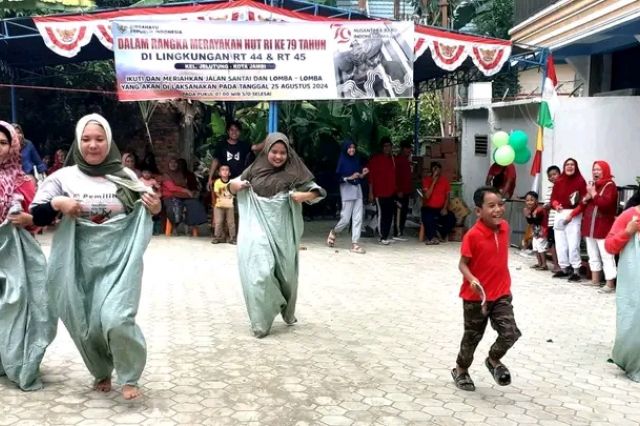 Semarak HUT RI Ke-79, Warga RT 44-RT 45 Kelurahan Jelutung Gelar Berbagai Perlombaan