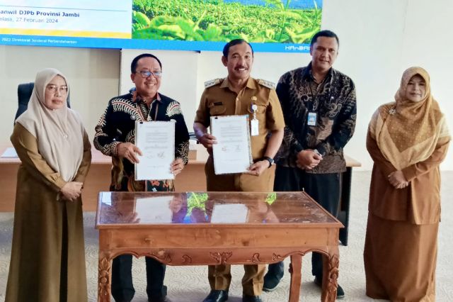 Pj. Bupati Kerinci ASRAF Tandatangani Nota Kesepakatan Bersama Dengan Ditjen Perbendaharaan Provinsi Jambi