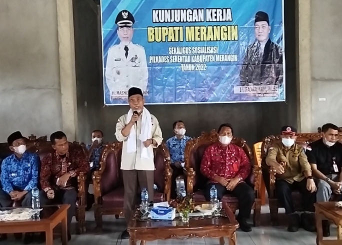 Bupati Merangin Sosialisasi Pilkades di-Tiga Kecamatan