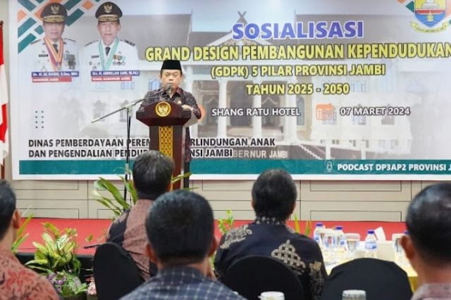 Gubernur Jambi Al Haris Buka Sosialisasi Penyusunan Grand Design Pembangunan Kependudukan 5 Pilar Tingkat Provinsi Jambi