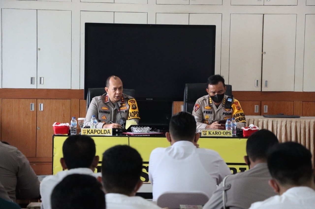 Kapolda Pimpin Rapat Terkait Marak nya Geng Motor Di Kota Jambi