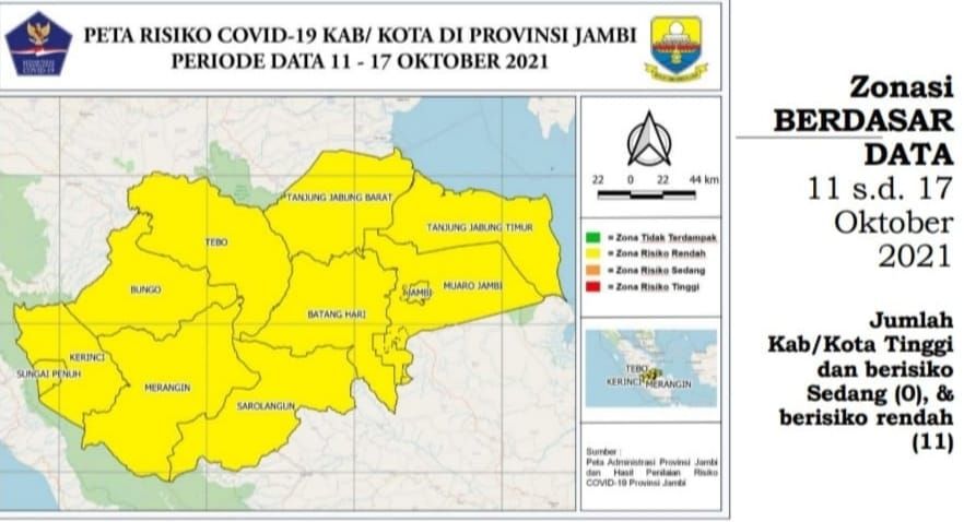 Provinsi Jambi Zona Kuning Penyebaran Covid-19, Jubir Himbau Warga Tetap Prokes